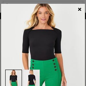 NWT Ann Taylor refined stretch envelope neck top have one in white and one.